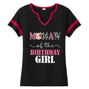 Mamaw Of The Birthday For Girl Cow Farm 1st Birthday Cow Ladies Halftime Notch Neck Tee