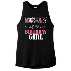 Mamaw Of The Birthday For Girl Cow Farm 1st Birthday Cow Ladies PosiCharge Tri-Blend Wicking Tank