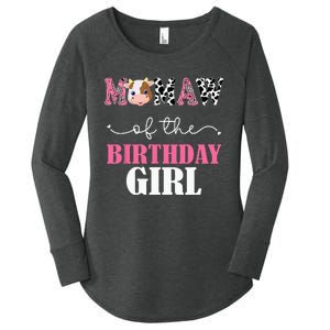 Mamaw Of The Birthday For Girl Cow Farm 1st Birthday Cow Women's Perfect Tri Tunic Long Sleeve Shirt