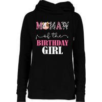 Mamaw Of The Birthday For Girl Cow Farm 1st Birthday Cow Womens Funnel Neck Pullover Hood