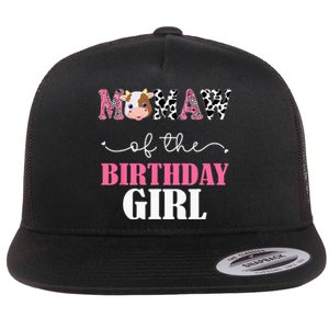 Mamaw Of The Birthday For Girl Cow Farm 1st Birthday Cow Flat Bill Trucker Hat