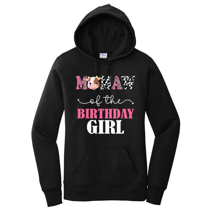 Mamaw Of The Birthday For Girl Cow Farm 1st Birthday Cow Women's Pullover Hoodie