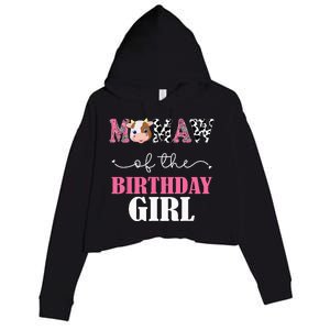 Mamaw Of The Birthday For Girl Cow Farm 1st Birthday Cow Crop Fleece Hoodie