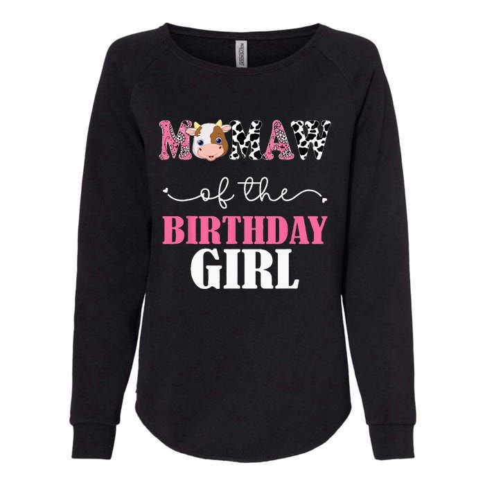 Mamaw Of The Birthday For Girl Cow Farm 1st Birthday Cow Womens California Wash Sweatshirt