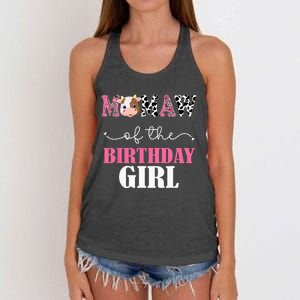 Mamaw Of The Birthday For Girl Cow Farm 1st Birthday Cow Women's Knotted Racerback Tank