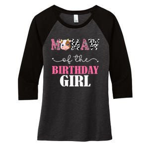 Mamaw Of The Birthday For Girl Cow Farm 1st Birthday Cow Women's Tri-Blend 3/4-Sleeve Raglan Shirt