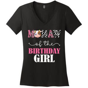 Mamaw Of The Birthday For Girl Cow Farm 1st Birthday Cow Women's V-Neck T-Shirt