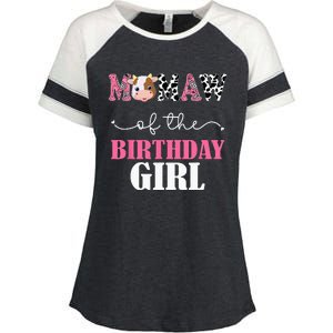 Mamaw Of The Birthday For Girl Cow Farm 1st Birthday Cow Enza Ladies Jersey Colorblock Tee