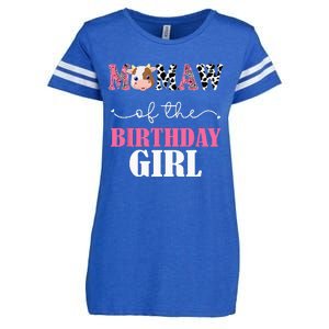 Mamaw Of The Birthday For Girl Cow Farm 1st Birthday Cow Enza Ladies Jersey Football T-Shirt