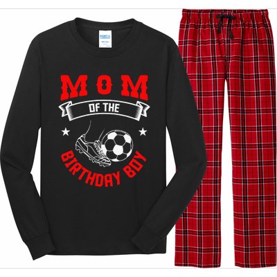 Mom Of The Birthday Boy Soccer Player Bday Team Party Long Sleeve Pajama Set