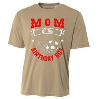 Mom Of The Birthday Boy Soccer Player Bday Team Party Cooling Performance Crew T-Shirt