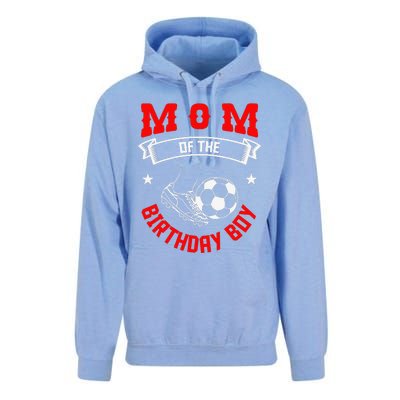 Mom Of The Birthday Boy Soccer Player Bday Team Party Unisex Surf Hoodie