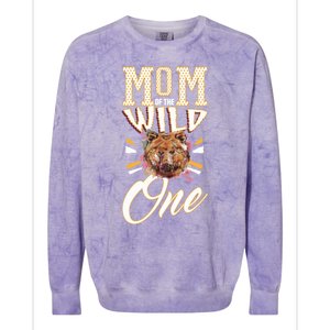 Mom Of The Wild One Mama Of The Wild One 1th Birthday Gift Colorblast Crewneck Sweatshirt