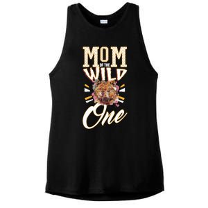 Mom Of The Wild One Mama Of The Wild One 1th Birthday Gift Ladies PosiCharge Tri-Blend Wicking Tank