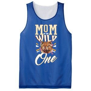 Mom Of The Wild One Mama Of The Wild One 1th Birthday Gift Mesh Reversible Basketball Jersey Tank