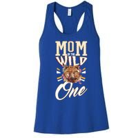 Mom Of The Wild One Mama Of The Wild One 1th Birthday Gift Women's Racerback Tank