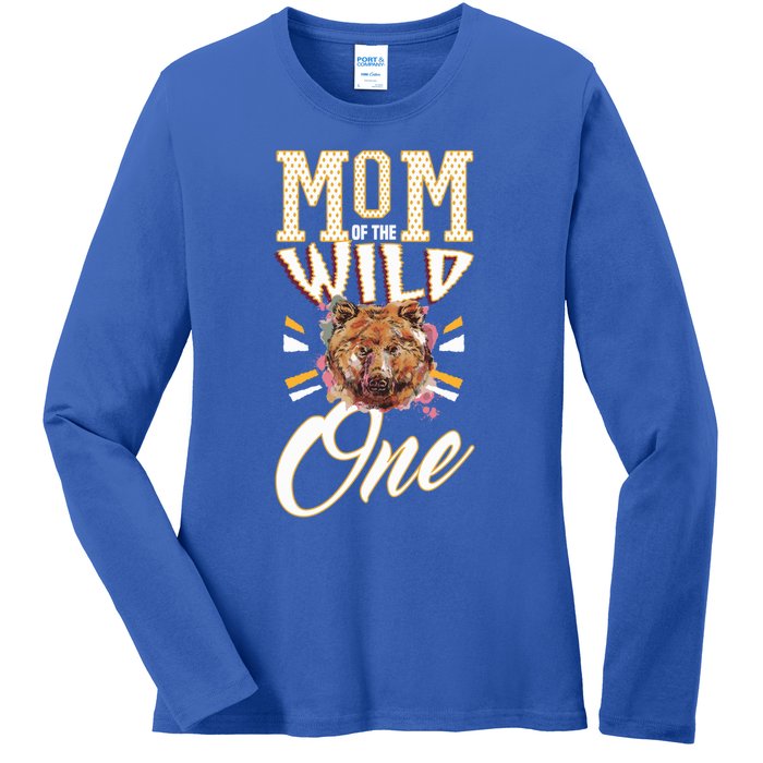 Mom Of The Wild One Mama Of The Wild One 1th Birthday Gift Ladies Long Sleeve Shirt