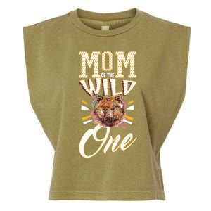 Mom Of The Wild One Mama Of The Wild One 1th Birthday Gift Garment-Dyed Women's Muscle Tee