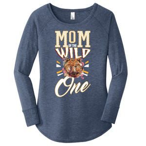 Mom Of The Wild One Mama Of The Wild One 1th Birthday Gift Women's Perfect Tri Tunic Long Sleeve Shirt