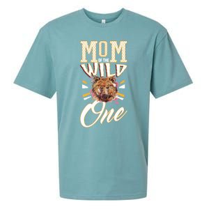 Mom Of The Wild One Mama Of The Wild One 1th Birthday Gift Sueded Cloud Jersey T-Shirt