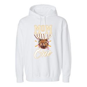 Mom Of The Wild One Mama Of The Wild One 1th Birthday Gift Garment-Dyed Fleece Hoodie