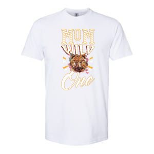 Mom Of The Wild One Mama Of The Wild One 1th Birthday Gift Softstyle CVC T-Shirt