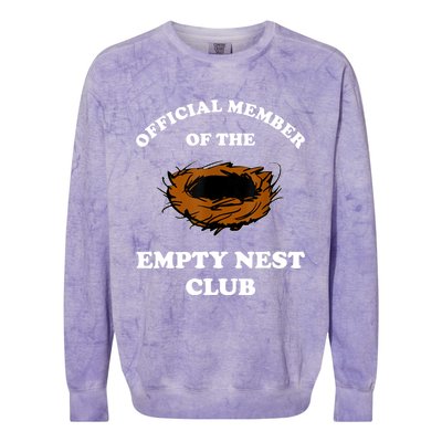 Member Of The Empty Nest Club Funny Empty Nester Colorblast Crewneck Sweatshirt