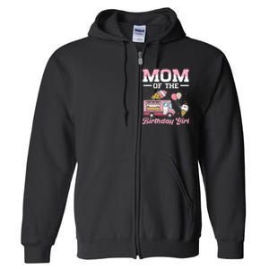 Mom Of The Birthday Girl Ice Cream Truck Bday Full Zip Hoodie