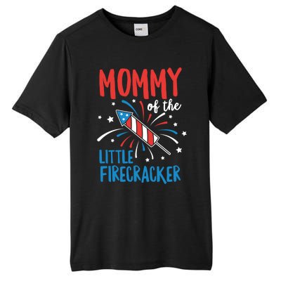 Mommy Of The Little Firecracker Pregnancy Announcet Gift Tall Fusion ChromaSoft Performance T-Shirt