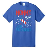 Mommy Of The Little Firecracker Pregnancy Announcet Gift Tall T-Shirt