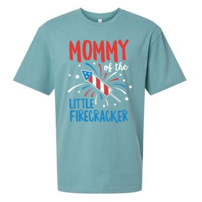 Mommy Of The Little Firecracker Pregnancy Announcet Gift Sueded Cloud Jersey T-Shirt