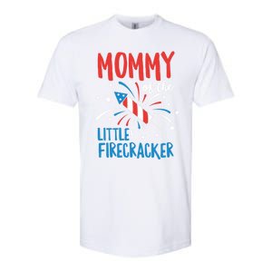 Mommy Of The Little Firecracker Pregnancy Announcet Gift Softstyle CVC T-Shirt