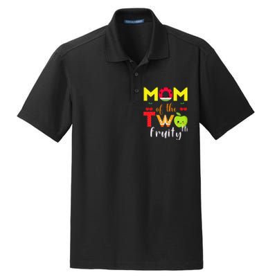 Mom Of the Twotti Frutti 2nd Birthday Party Fruit Themed Dry Zone Grid Polo