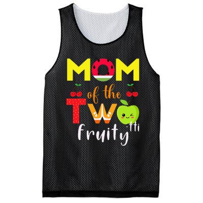 Mom Of the Twotti Frutti 2nd Birthday Party Fruit Themed Mesh Reversible Basketball Jersey Tank