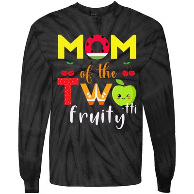 Mom Of the Twotti Frutti 2nd Birthday Party Fruit Themed Tie-Dye Long Sleeve Shirt