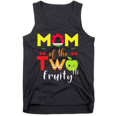 Mom Of the Twotti Frutti 2nd Birthday Party Fruit Themed Tank Top