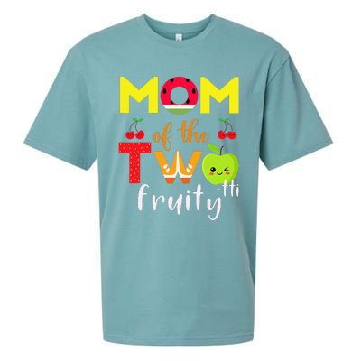 Mom Of the Twotti Frutti 2nd Birthday Party Fruit Themed Sueded Cloud Jersey T-Shirt