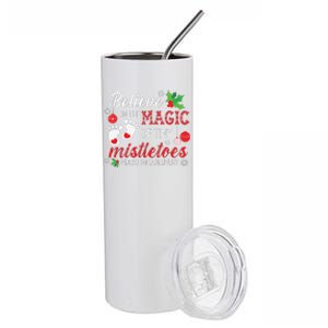 Magic Of Tiny Mistletoes Labor And Delivery Christmas Stainless Steel Tumbler