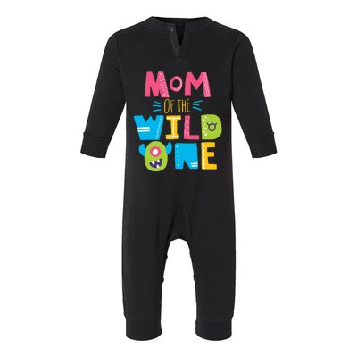 Mom Of The Wild One Year Old First Birthday Gift Infant Fleece One Piece