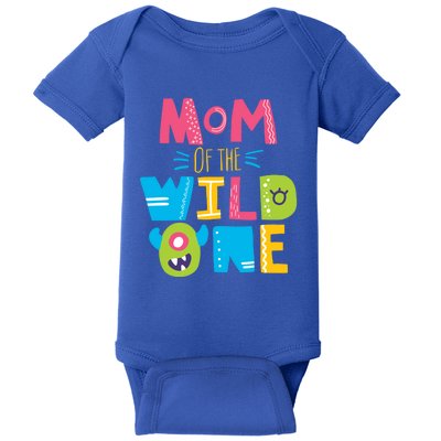 Mom Of The Wild One Year Old First Birthday Gift Baby Bodysuit