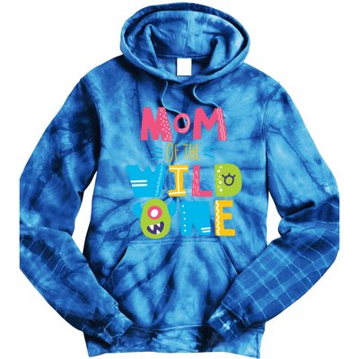 Mom Of The Wild One Year Old First Birthday Gift Tie Dye Hoodie