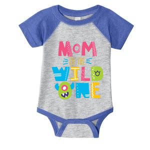 Mom Of The Wild One Year Old First Birthday Gift Infant Baby Jersey Bodysuit