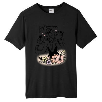 Mom Of Two Best Mom Ever Mother's Day Best Mom Ever Floral Mother Tall Fusion ChromaSoft Performance T-Shirt