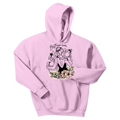 Mom Of Two Best Mom Ever Mother's Day Best Mom Ever Floral Mother Kids Hoodie