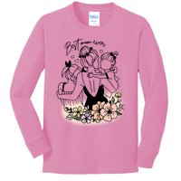 Mom Of Two Best Mom Ever Mother's Day Best Mom Ever Floral Mother Kids Long Sleeve Shirt