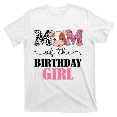 Mom of The Birthday Farm Cow Mommy Mama 1st T-Shirt