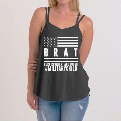 Month Of The Military Child BRAT Born Resilient And Tough Women's Strappy Tank