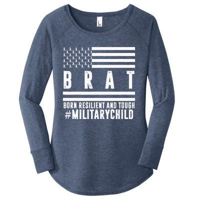 Month Of The Military Child BRAT Born Resilient And Tough Women's Perfect Tri Tunic Long Sleeve Shirt