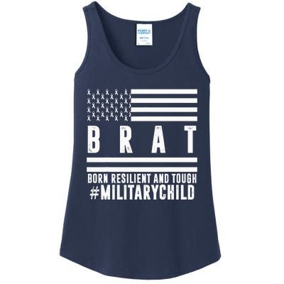 Month Of The Military Child BRAT Born Resilient And Tough Ladies Essential Tank