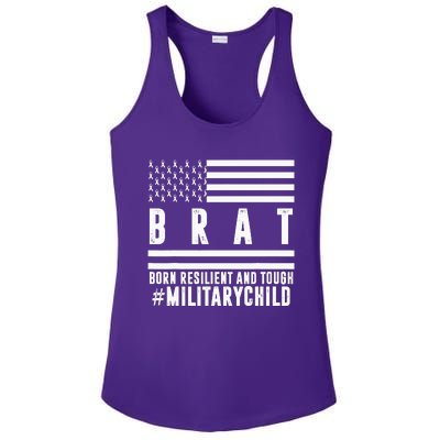 Month Of The Military Child BRAT Born Resilient And Tough Ladies PosiCharge Competitor Racerback Tank